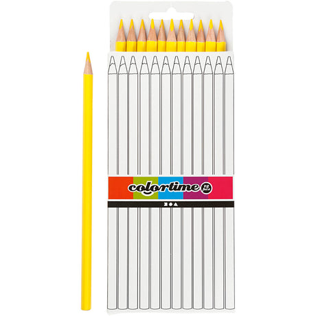 Creativ company https: www.cchobby.nl colortime-kleurpotloden-l-17-cm-vulling-3-mm-geel-12-stuk-1-doos