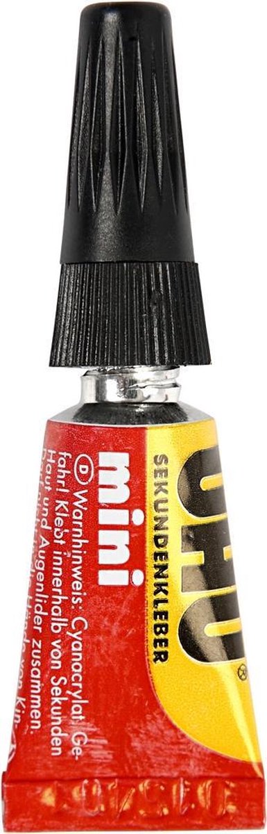 Creativ company uhu secondelijm transparant 1 gram 3 stuks
