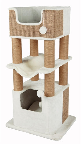 Trixie scratching post lucano white taupe