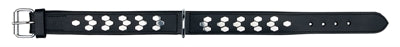 Trixie Collar Dog Active Leather With Aplications Black