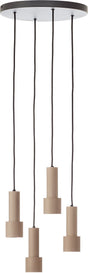 Brilliant cadiz - hanglamp - rond - led 4xgu10 - brons - zwart