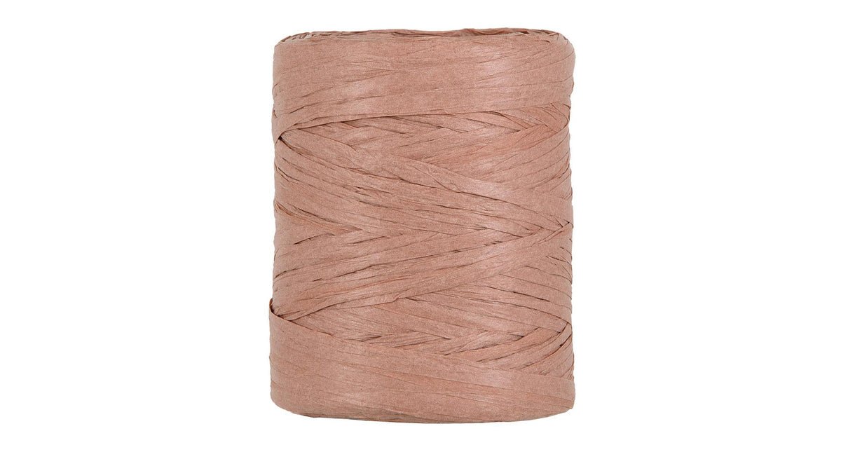 Papier raffia 5-8mm 100mtr old pink
