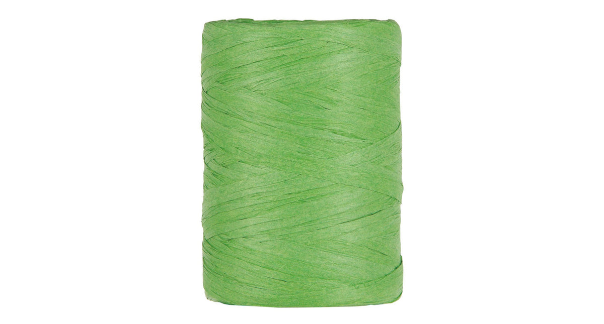Papier raffia 5-8mm 100mtr apple green
