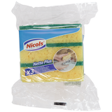 Nicols 1061449 - synthetisch schuurspons netto plus x3 | 6 stuks