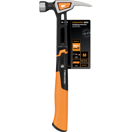 Fiskars isocore™ serie - timmermanshamer - 450g - ergonomische greep - roestvrij