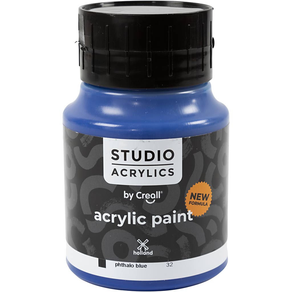 Http: www.cchobby.nl creall-studio-acrylverf-dekkend-phtalo-blue-32-500-ml-1-fles