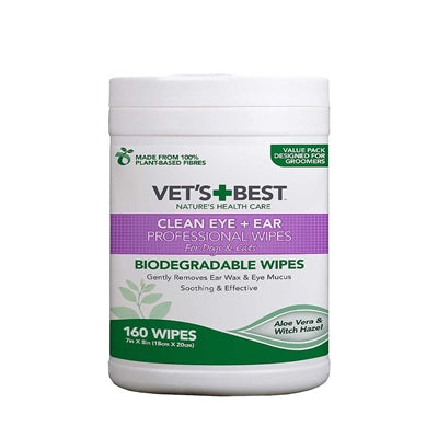 Vets best clean ear eye wipes hond