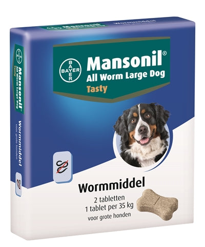 Mansonil big dog all worm tasty tablets