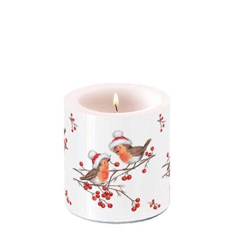 Ambiente kaars klein christmas robins