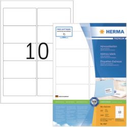 Herma prem. adresetik. 96x50,8 100 vel din a4 1000 stuks 4667