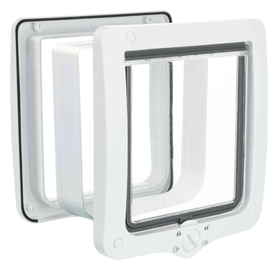 Trixie Cat Flap XL, incluyendo piezas de túnel blanca