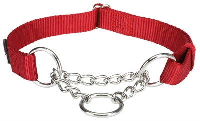 Trixie Collar Dog Premium Half -Slip Collar Red