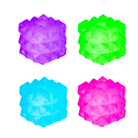 Toi toys toi-toys squishdough knijpkubus -geometric- 155gr 4ass