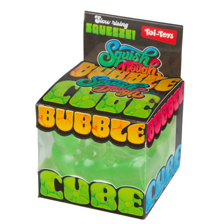 Toi toys toi-toys squishdough knijpkubus -bubble- 5,5cm 155gr 4ass