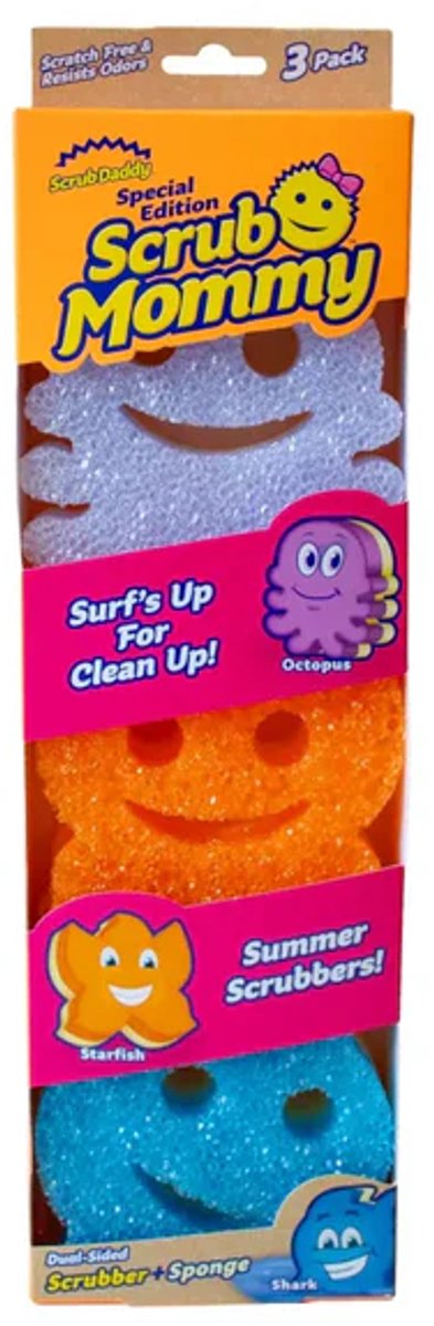 Scrub daddy scrub mommy 3ct summer sponges