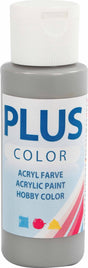 Plus color acrylverf – grijze verf – acrylaatverf – acrylic paint – hobbyverf – sneldrogende verf – dekkende verf – waterbasis verf – hoogwaardige decoratie verf – rain grey – verf – 60ml