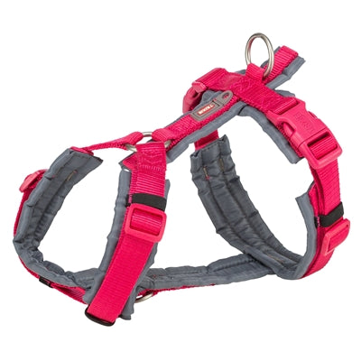 Trixie hondentuig premium trekking fuchsia grijs