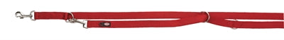 Trixie Dog Leash Premium Double-Stitched Redable Red