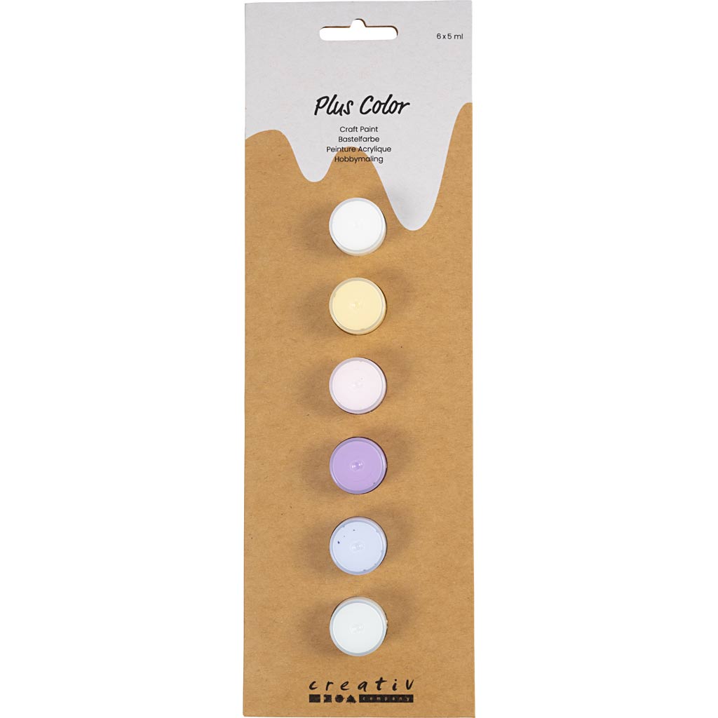 Creativ company http: www.cchobby.nl plus-color-acrylverf-pastelkleuren-6x5-ml-1-doos