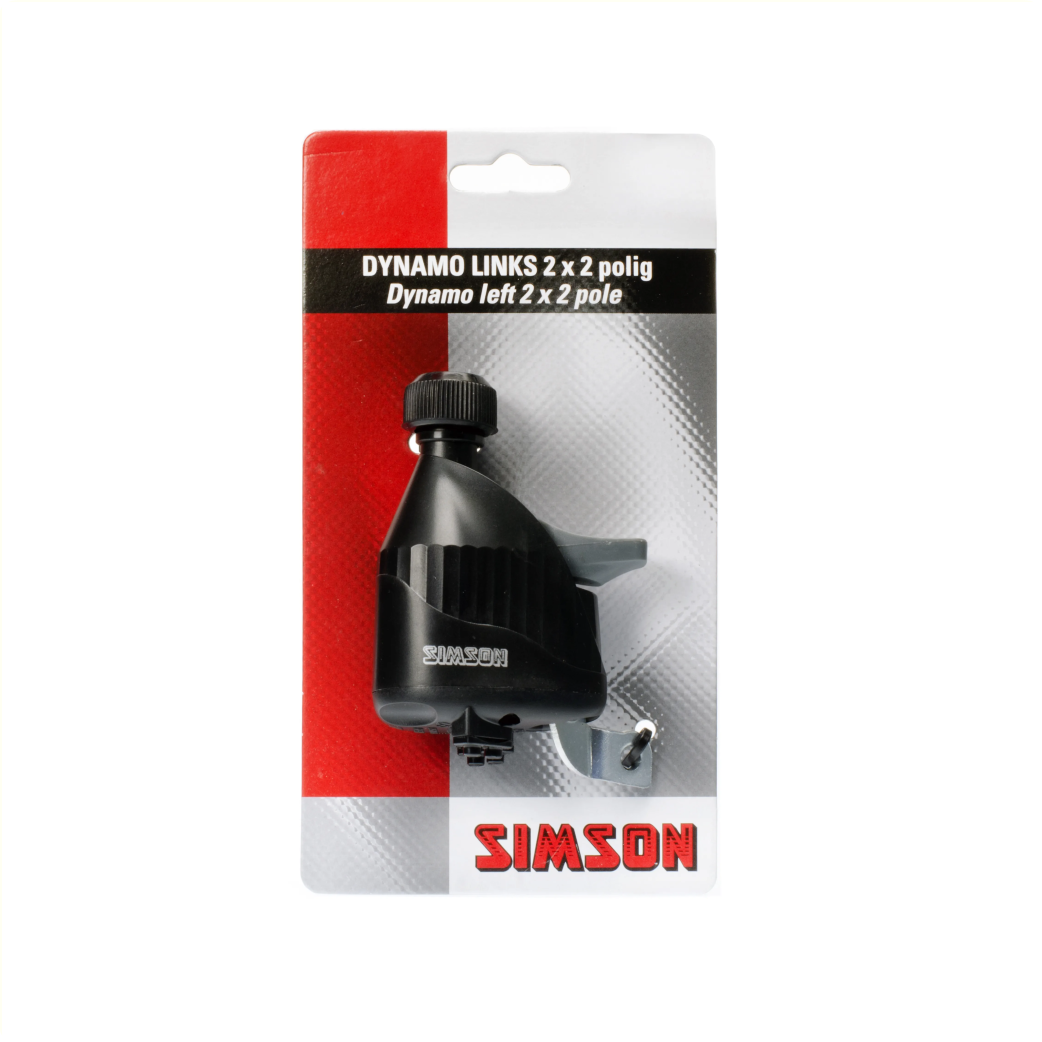 Simson dynamo links rubber loopwiel 2x2 polig