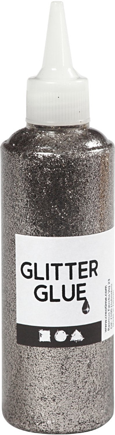 Creativ company glitterlijm zilver 118 ml