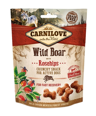 Carnilove Crunchy Snack Wildschwein Rozenbottel