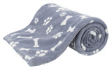 Trixie Dog Blanket Kenny Fleece Bone Legs Blue