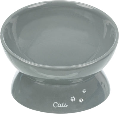 Trixie Food Bowl Cat XXL keramik upphöjd grå