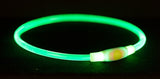 Trixie Collar USB Flash Light Světelná dobíjecí TPU Green