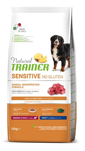 Naturlig trener hund voksen medium maxi sensitiv lam gluten -gratis