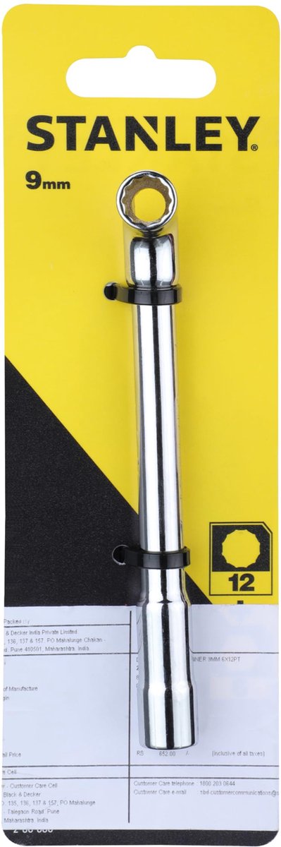 Stanley gebogen pijpsleutel 6x12pt maat 17mm