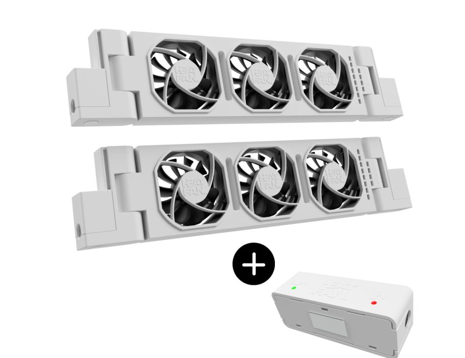 Varmevifte Heatfan 3 Duo White inkl