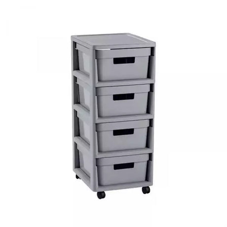 Ty curver infini rek op wielen 4x11l lichtgrijs