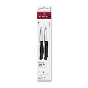 Victorinox schilmesje 2 stuks zwart glad spits 8cm