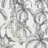 Noordwand Noordwand Wallpaper Topchic Monkey Leaves Gray and Black