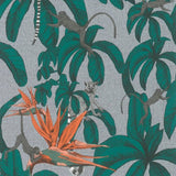 Noordwand noordwand behang topchic monkey leaves groen en grijs