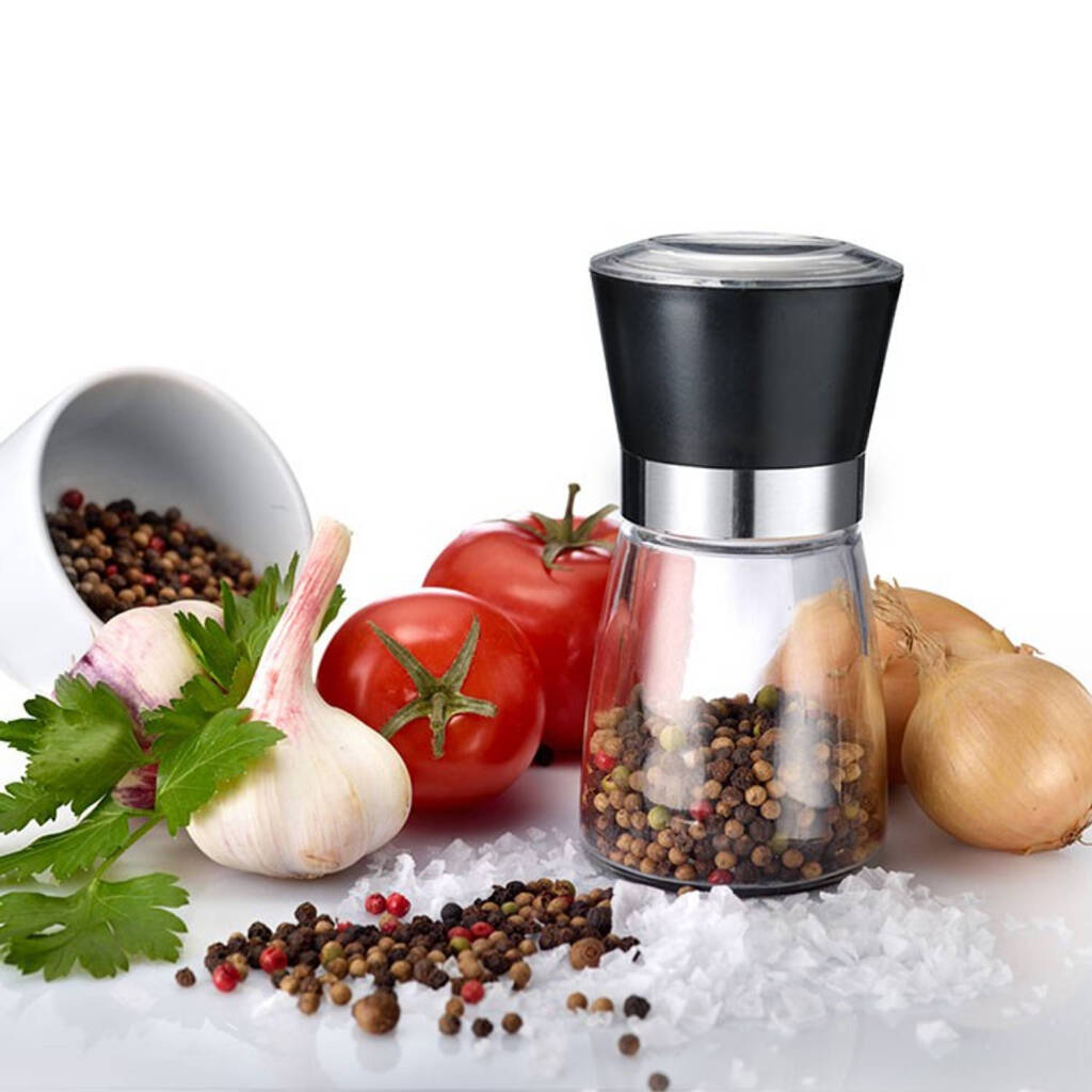 Westmark Glass Spice Mill sort gennemsigtig