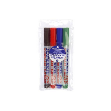 Schneider whiteboard flipchart marker 290 rond 4 stuks
