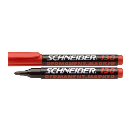 Schneider permanent marker 130 ronde punt rood 10st.