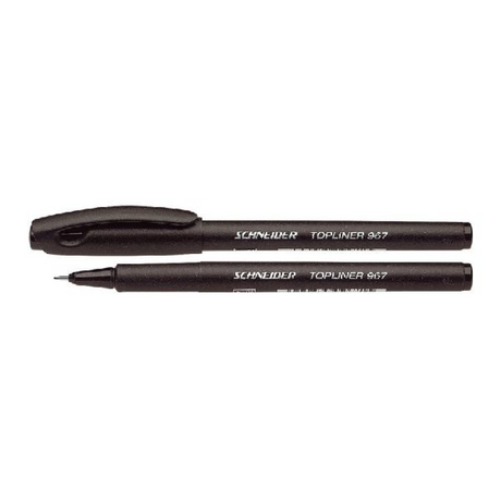 Schneider fineliner - topliner 967 - 0,4 mm - zwart - doos a 10 stuks - s-9671