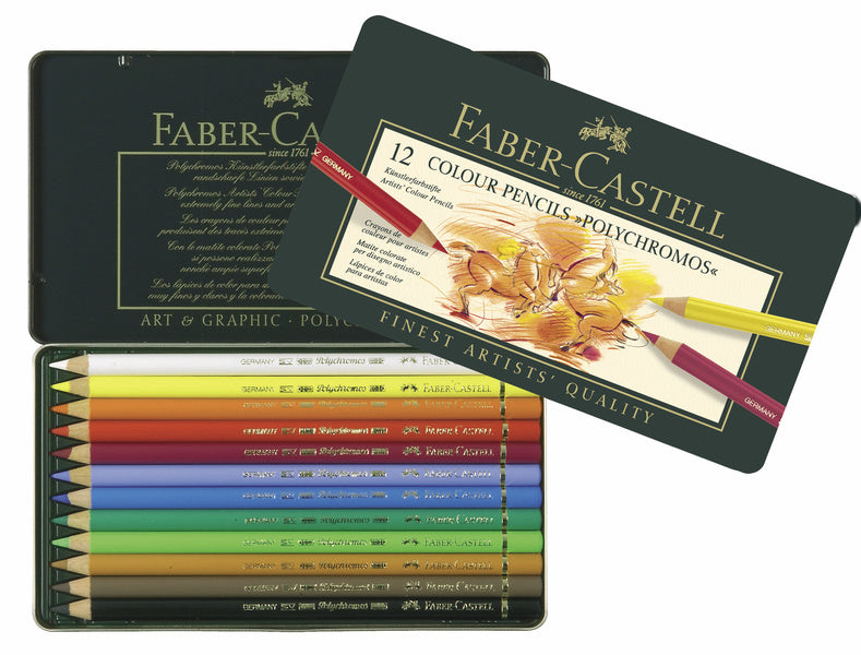 Faber Castell Faber Castell FC-110012 colored pencil polychromos 3.8mm core thickness of 12 pieces