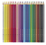 Faber-castell kleurpotloden - colour grip - blik 24 stuks - fc-112423