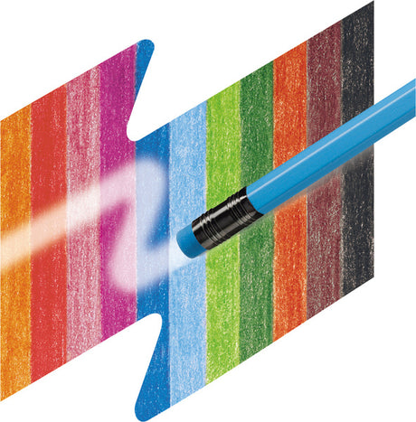 Faber-castell kleurpotloden - met gum - uitgumbaar - 12 stuks - fc-116612