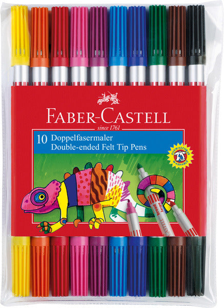 Faber-castell viltstiften - dubbele punt - brushpen en fineliner - 10 stuks - fc-151110