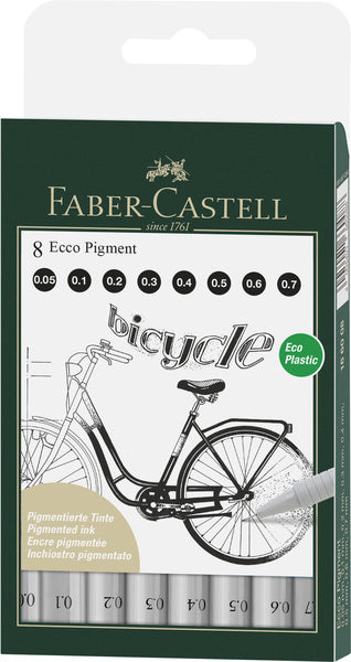 Faber Castell FC-166008 Kreslení pero FC Ecco Pigment 8st. šířky linky 0,05 - 0,7 mm