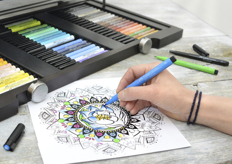 Faber-castell brushpen - tekenstift - pitt artist pen - 6-delig - pastel kleuren - fc-167163