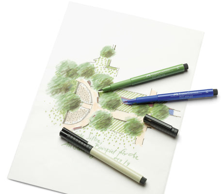 Faber-castell brushpen - tekenstift - pitt artist pen - 6-delig - pastel kleuren - fc-167163