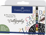 Faber Castell Faber Castell FC-167508 Pitt Artist Pen Calligraphy Set 8 Pens