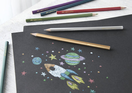 Faber castell kleurpotloden metallic faber-castell hexagonaal assortiment