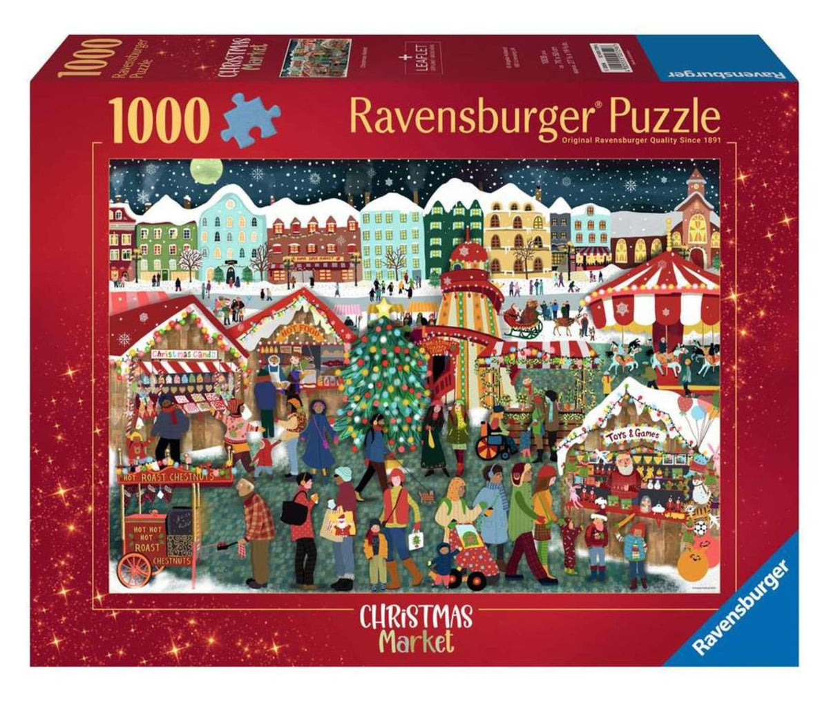 Ravensburger kerstmarkt legpuzzel 1000 stukjes - puzzel volwassenen.